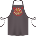 MILF Man I Love Fungi Mycology Foraging Cotton Apron 100% Organic Dark Grey