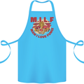 MILF Man I Love Fungi Mycology Foraging Cotton Apron 100% Organic Turquoise