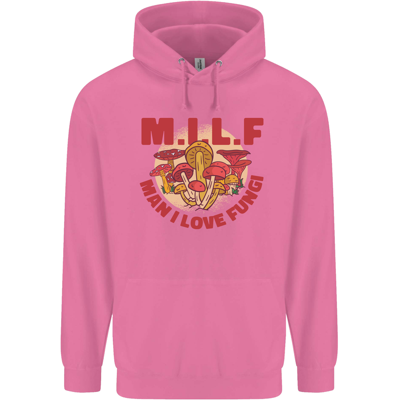 MILF Man I Love Fungi Mycology Foraging Mens 80% Cotton Hoodie Azelea