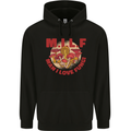 MILF Man I Love Fungi Mycology Foraging Mens 80% Cotton Hoodie Black