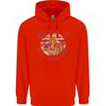 MILF Man I Love Fungi Mycology Foraging Mens 80% Cotton Hoodie Bright Red