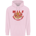 MILF Man I Love Fungi Mycology Foraging Mens 80% Cotton Hoodie Light Pink