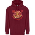 MILF Man I Love Fungi Mycology Foraging Mens 80% Cotton Hoodie Maroon