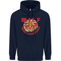 MILF Man I Love Fungi Mycology Foraging Mens 80% Cotton Hoodie Navy Blue