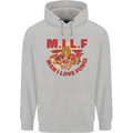 MILF Man I Love Fungi Mycology Foraging Mens 80% Cotton Hoodie Sports Grey
