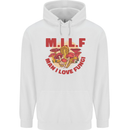 MILF Man I Love Fungi Mycology Foraging Mens 80% Cotton Hoodie White
