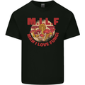 MILF Man I Love Fungi Mycology Foraging Mens Cotton T-Shirt Tee Top Black