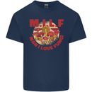 MILF Man I Love Fungi Mycology Foraging Mens Cotton T-Shirt Tee Top Navy Blue