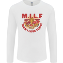 MILF Man I Love Fungi Mycology Foraging Mens Long Sleeve T-Shirt White