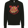 MILF Man I Love Fungi Mycology Foraging Mens Sweatshirt Jumper Black