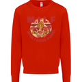MILF Man I Love Fungi Mycology Foraging Mens Sweatshirt Jumper Bright Red