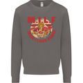 MILF Man I Love Fungi Mycology Foraging Mens Sweatshirt Jumper Charcoal