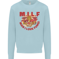 MILF Man I Love Fungi Mycology Foraging Mens Sweatshirt Jumper Light Blue
