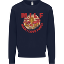 MILF Man I Love Fungi Mycology Foraging Mens Sweatshirt Jumper Navy Blue