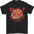 MILF Man I Love Fungi Mycology Foraging Mens T-Shirt 100% Cotton Black