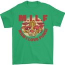 MILF Man I Love Fungi Mycology Foraging Mens T-Shirt 100% Cotton Irish Green