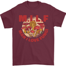 MILF Man I Love Fungi Mycology Foraging Mens T-Shirt 100% Cotton Maroon