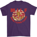 MILF Man I Love Fungi Mycology Foraging Mens T-Shirt 100% Cotton Purple