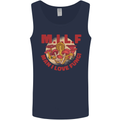 MILF Man I Love Fungi Mycology Foraging Mens Vest Tank Top Navy Blue