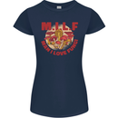 MILF Man I Love Fungi Mycology Foraging Womens Petite Cut T-Shirt Navy Blue
