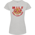 MILF Man I Love Fungi Mycology Foraging Womens Petite Cut T-Shirt Sports Grey