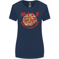 MILF Man I Love Fungi Mycology Foraging Womens Wider Cut T-Shirt Navy Blue