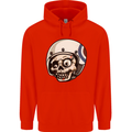 MOD Scooter Skull Motorcycle Biker Childrens Kids Hoodie Bright Red