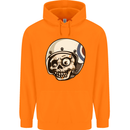 MOD Scooter Skull Motorcycle Biker Childrens Kids Hoodie Orange