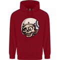 MOD Scooter Skull Motorcycle Biker Childrens Kids Hoodie Red