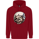 MOD Scooter Skull Motorcycle Biker Childrens Kids Hoodie Red