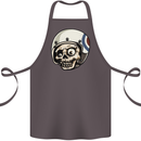 MOD Scooter Skull Motorcycle Biker Cotton Apron 100% Organic Dark Grey