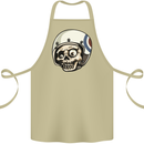 MOD Scooter Skull Motorcycle Biker Cotton Apron 100% Organic Khaki