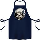 MOD Scooter Skull Motorcycle Biker Cotton Apron 100% Organic Navy Blue