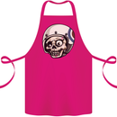 MOD Scooter Skull Motorcycle Biker Cotton Apron 100% Organic Pink