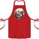 MOD Scooter Skull Motorcycle Biker Cotton Apron 100% Organic Red