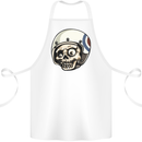MOD Scooter Skull Motorcycle Biker Cotton Apron 100% Organic White