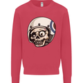 MOD Scooter Skull Motorcycle Biker Kids Sweatshirt Jumper Heliconia