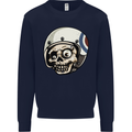 MOD Scooter Skull Motorcycle Biker Kids Sweatshirt Jumper Navy Blue