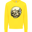 MOD Scooter Skull Motorcycle Biker Kids Sweatshirt Jumper Yellow