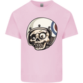MOD Scooter Skull Motorcycle Biker Kids T-Shirt Childrens Light Pink