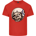 MOD Scooter Skull Motorcycle Biker Kids T-Shirt Childrens Red