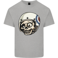 MOD Scooter Skull Motorcycle Biker Kids T-Shirt Childrens Sports Grey