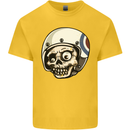 MOD Scooter Skull Motorcycle Biker Kids T-Shirt Childrens Yellow