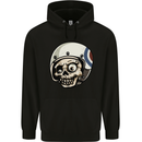 MOD Scooter Skull Motorcycle Biker Mens 80% Cotton Hoodie Black