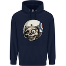 MOD Scooter Skull Motorcycle Biker Mens 80% Cotton Hoodie Navy Blue