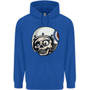 MOD Scooter Skull Motorcycle Biker Mens 80% Cotton Hoodie Royal Blue