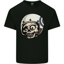 MOD Scooter Skull Motorcycle Biker Mens Cotton T-Shirt Tee Top Black