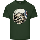 MOD Scooter Skull Motorcycle Biker Mens Cotton T-Shirt Tee Top Forest Green