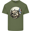 MOD Scooter Skull Motorcycle Biker Mens Cotton T-Shirt Tee Top Military Green