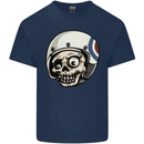 MOD Scooter Skull Motorcycle Biker Mens Cotton T-Shirt Tee Top Navy Blue
